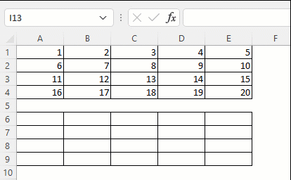 Excel Relative Reference