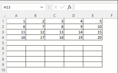 Excel Row Reference
