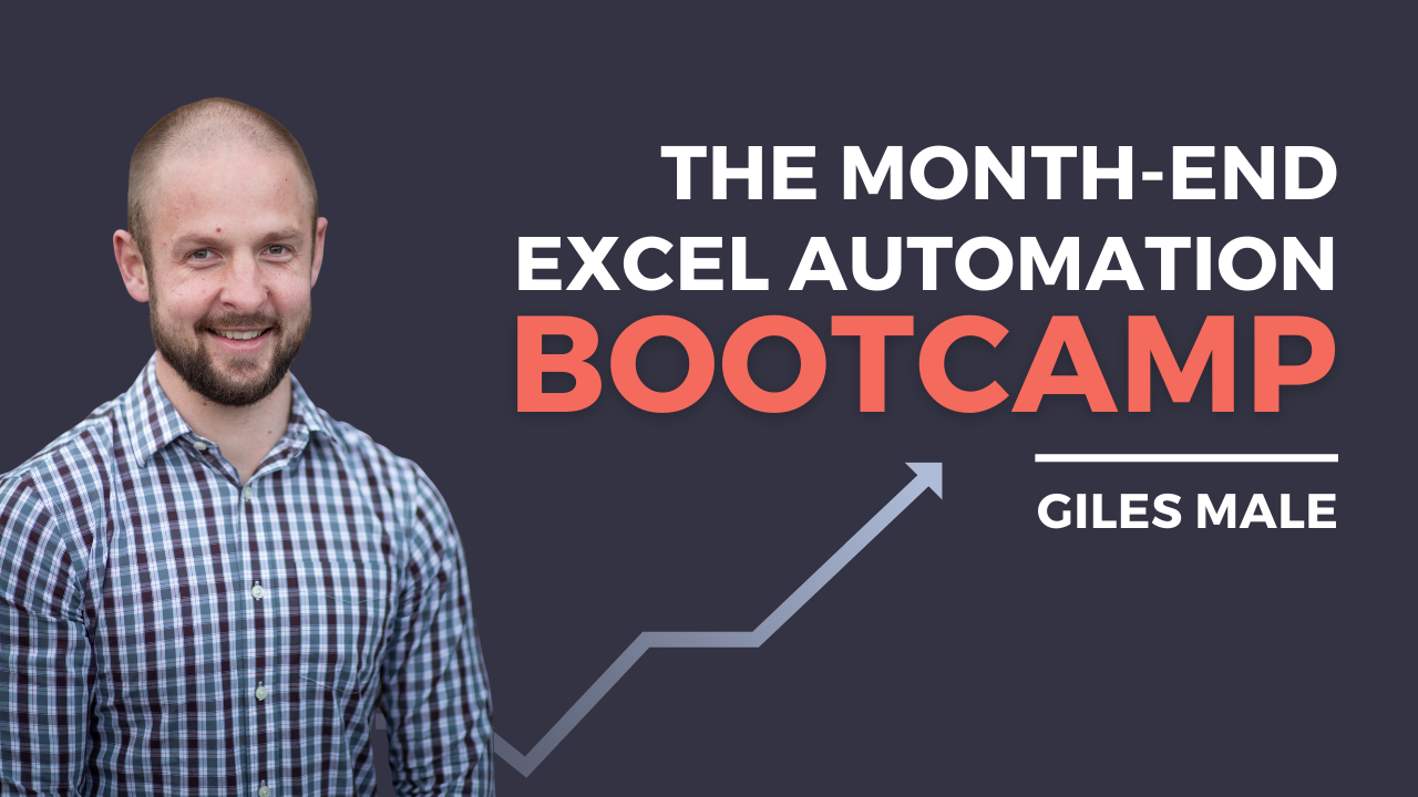 Month End Excel Automation Bootcamp graphic