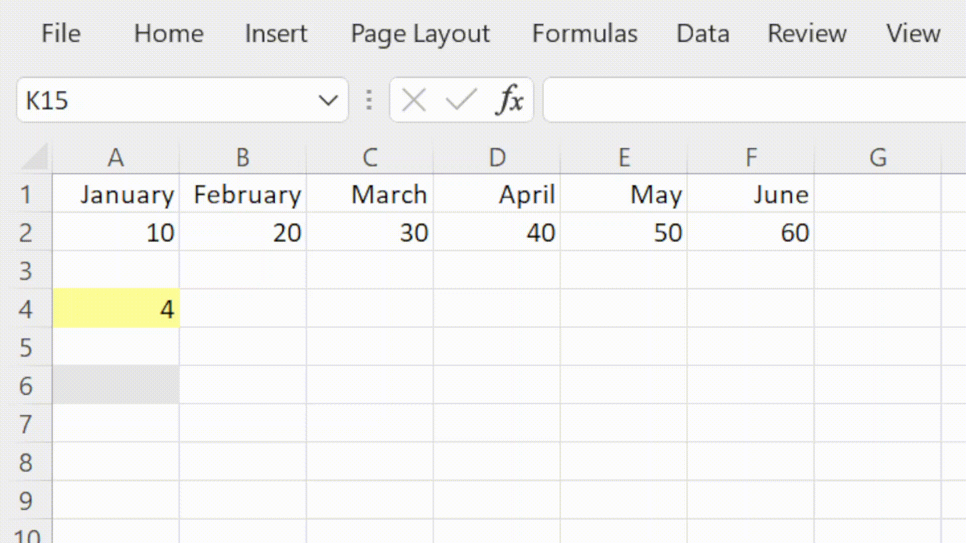 Excel INDEX function