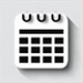 simple calendar icon in white-1-1